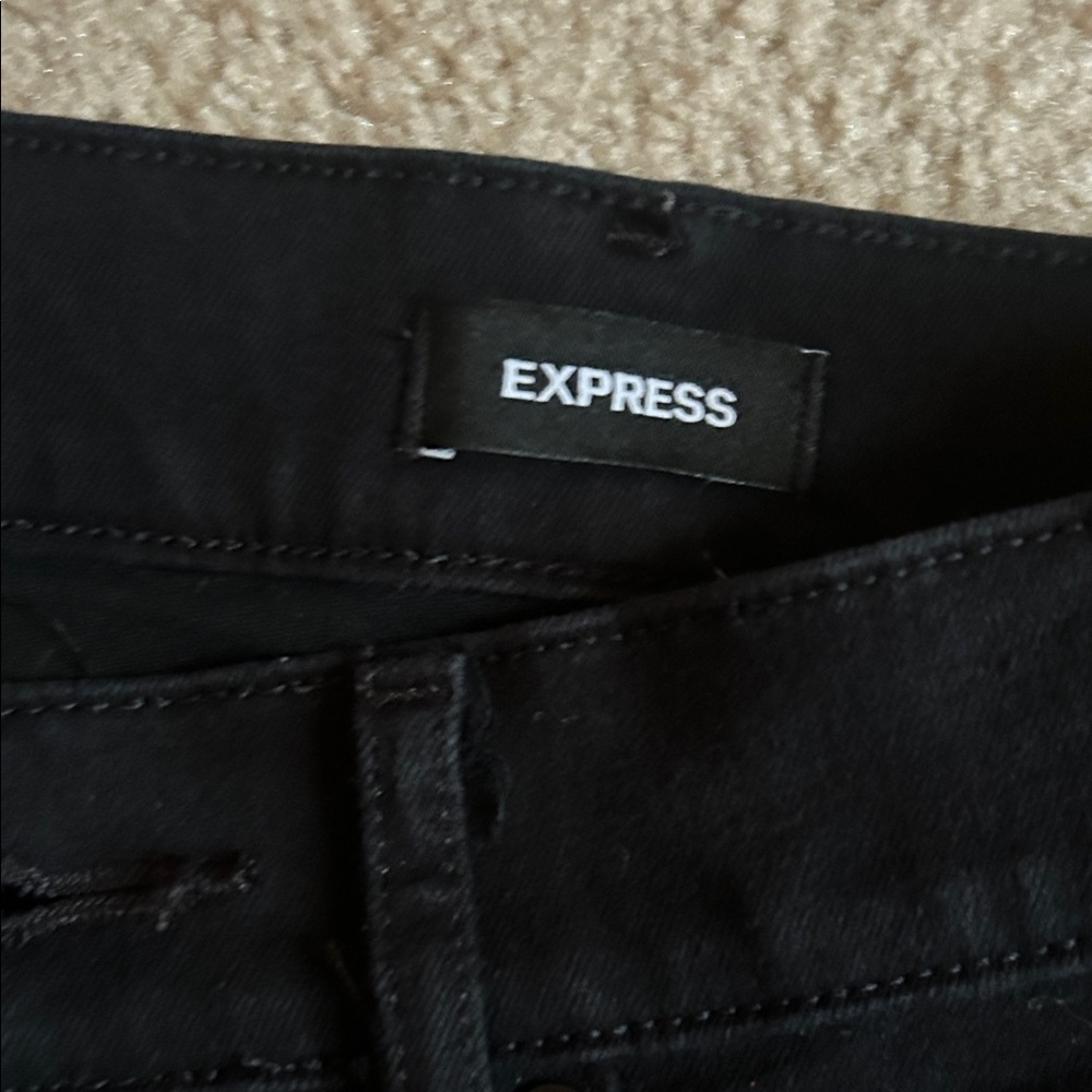 Express Black Jeans Women’s Size 0R Skinny / Slim Denim Pants - Picture 4 of 5